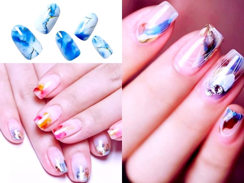 Can you do marble nails with gel