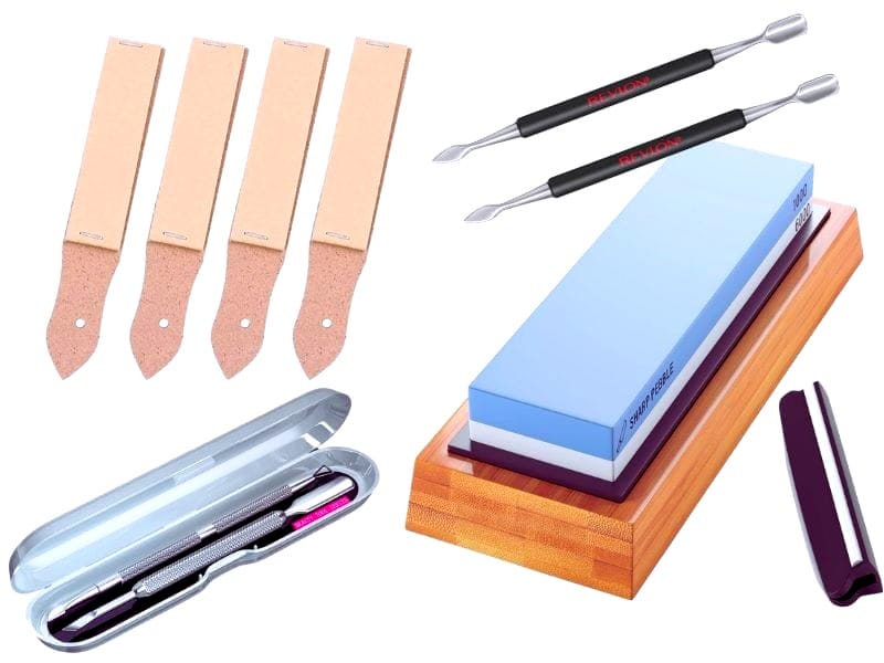 How can I sharpen my cuticle pusher at home