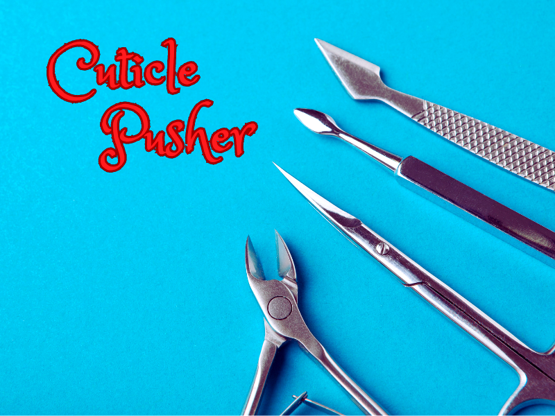 How do you use a cuticle nail pusher with safety