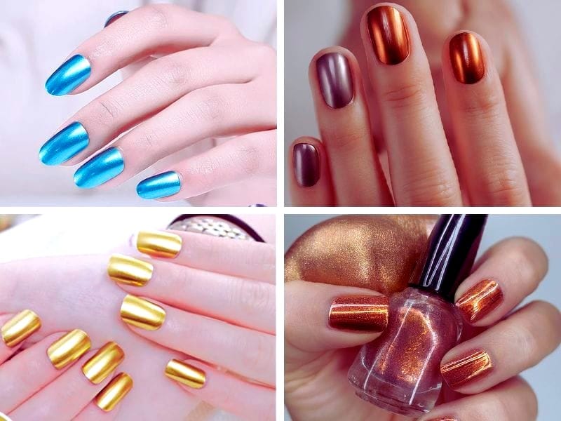 What is the difference between chrome and metallic nail polish