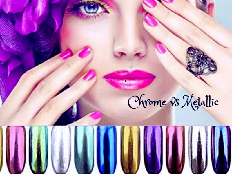 What is the difference between chrome and metallic nail polish