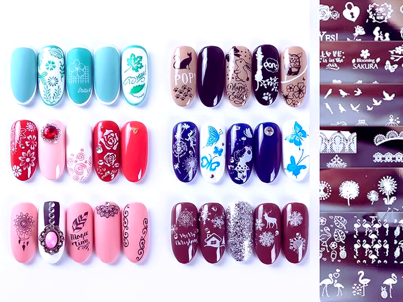 What are nail stamping plates made of