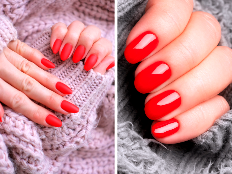 What shape is best for red nails