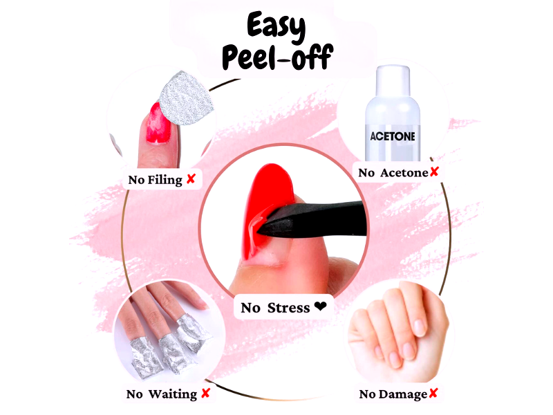 How do you remove glitter gel nail polish