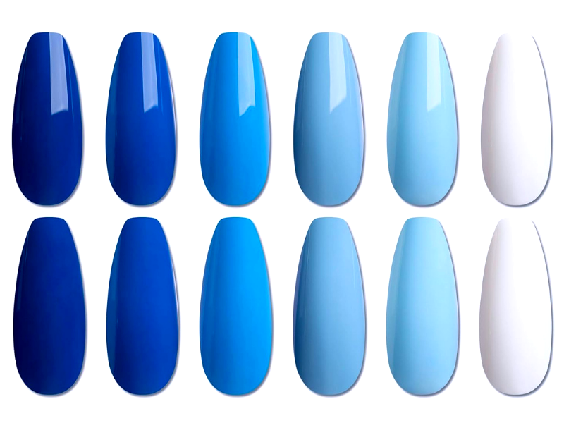 How does blue gel nail polish differ from regular nail polish?