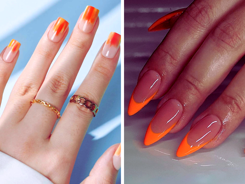 Are neon orange nails trendy