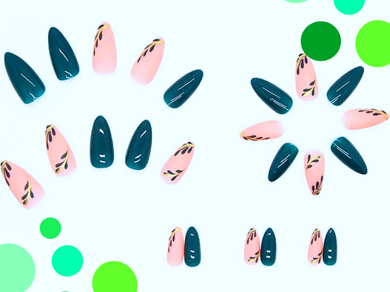 Can I customize green press-on nails