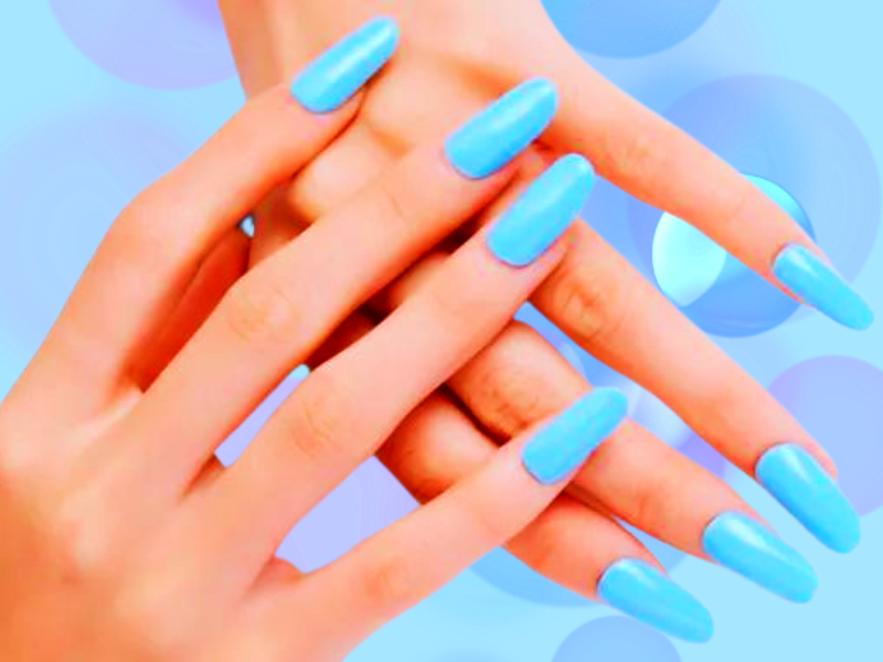 Is light blue nail polish flattering