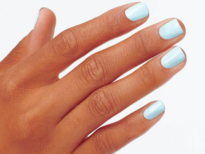 Is light blue nail polish flattering