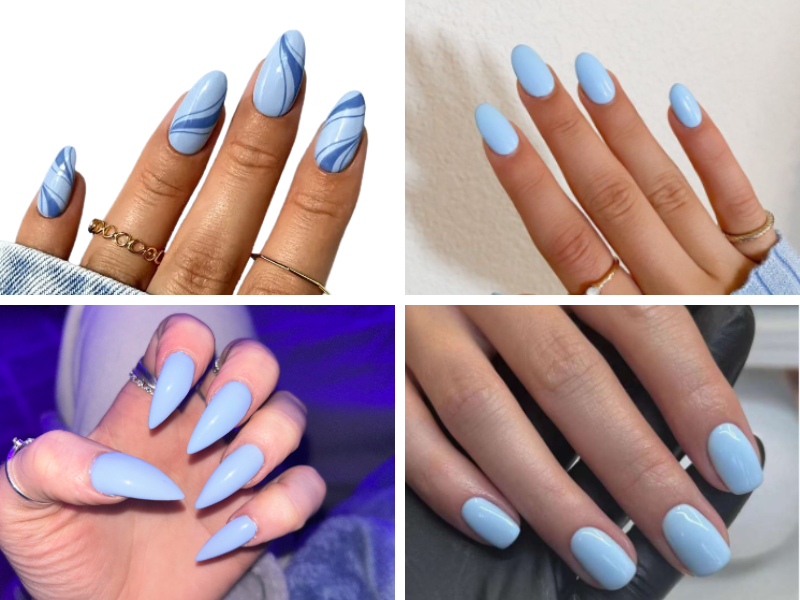 Is light blue nail polish flattering