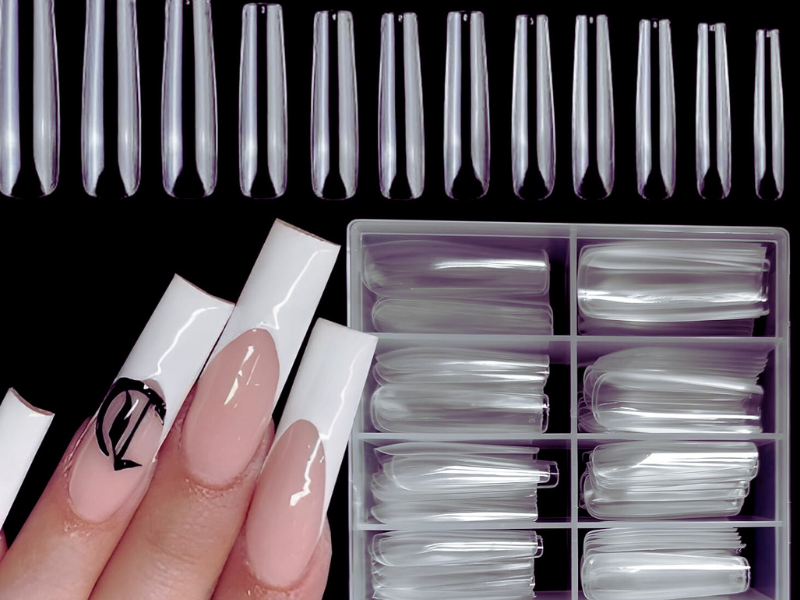 What are the different types of nail extensions in a kit