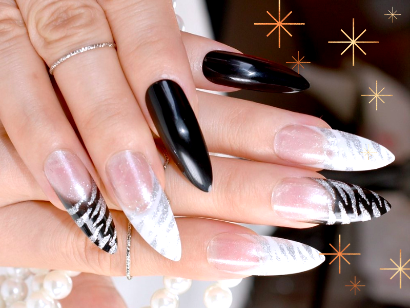 What sets ombre stiletto nails apart from other nail shapes