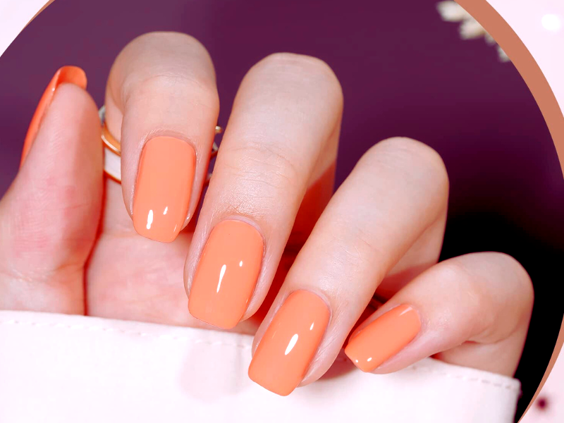 What does orange color nails mean