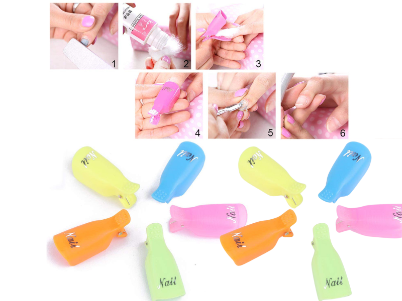 nail polish remover clips