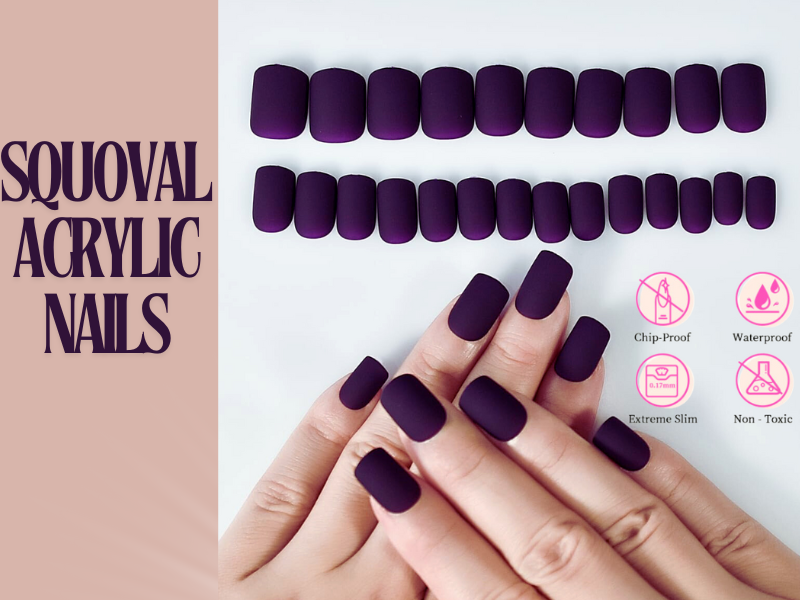 squoval acrylic nails