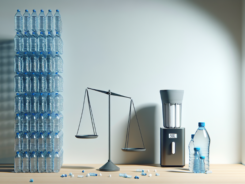 Comparison of costs between bottled water and home filtration