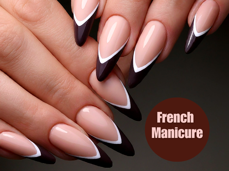 dark nail colors for french manicure