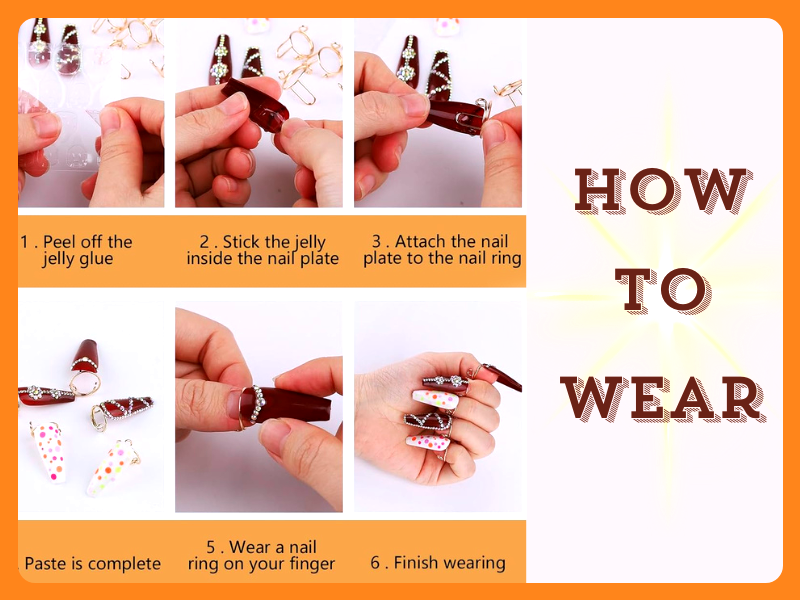 How to apply nail rings