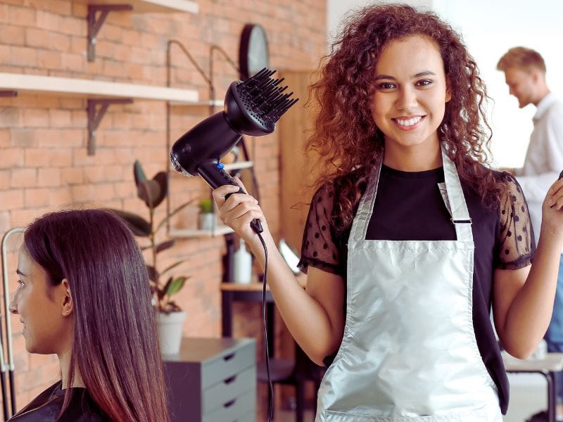 Salon staff stay updated on haircare trends and promote the benefits of using vegan hair products.