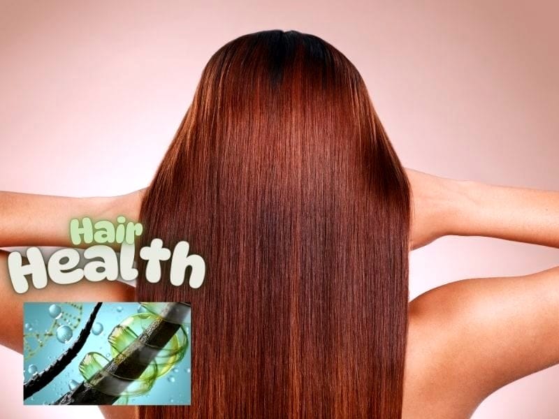 Back view of smooth, healthy hair with molecular oil infusion, highlighting the benefits of hair care.