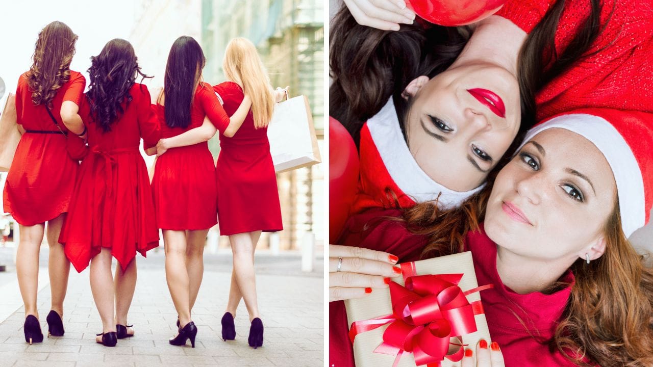red Christmas dress for women