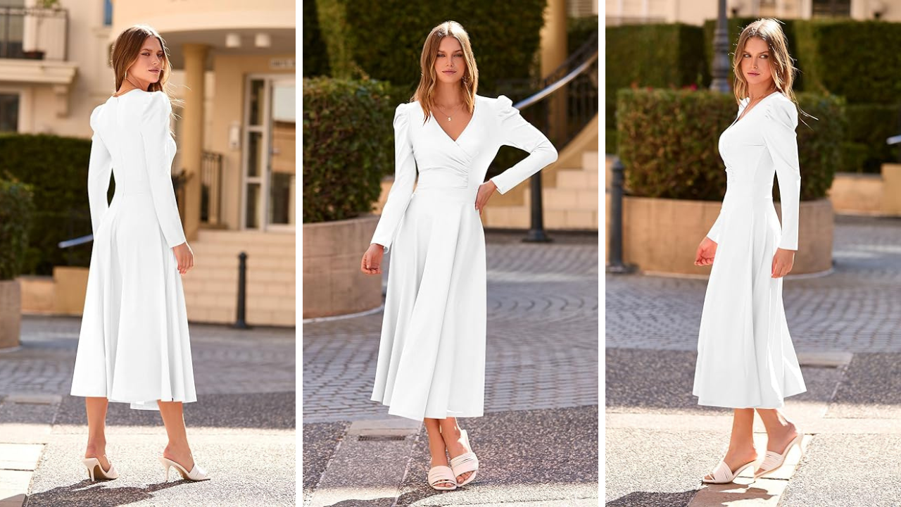 The Enduring Charm of a Long Sleeve White Midi Dress