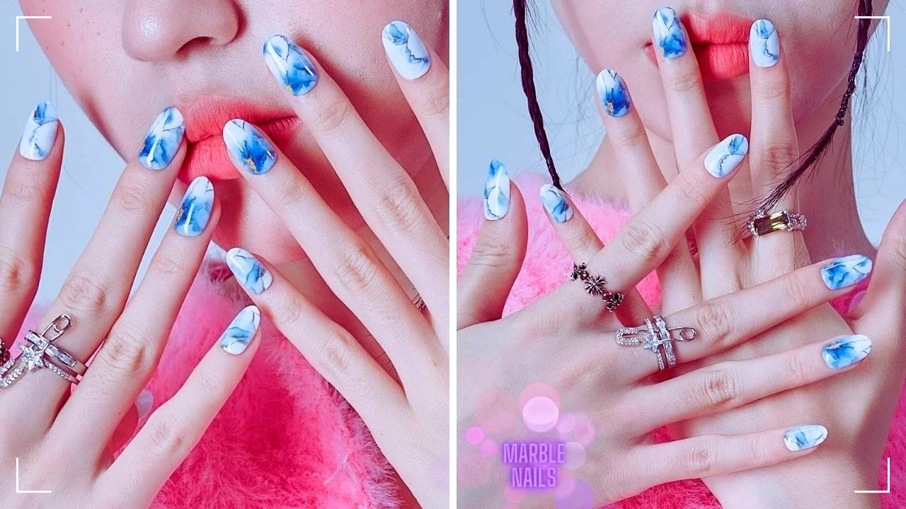 How are marble nails done