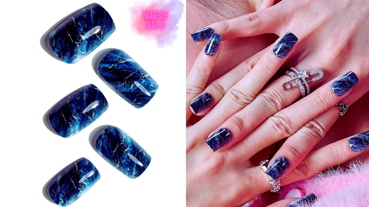 how do you do marble nails with acrylic
