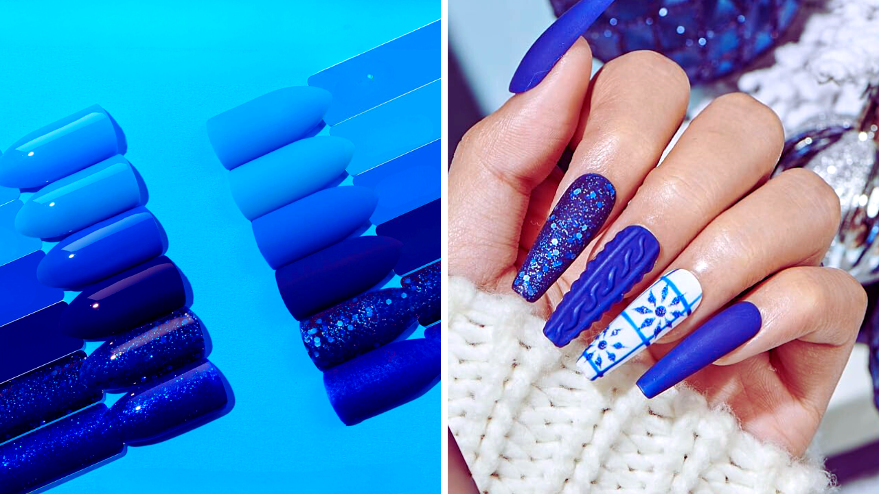 blue gel nail polish