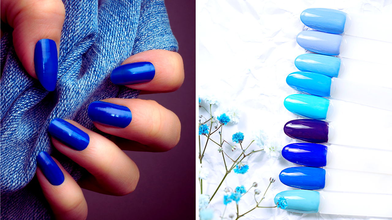 How does blue gel nail polish differ from regular nail polish?