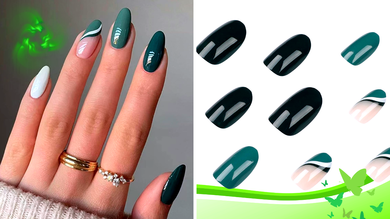 Can I customize green press-on nails