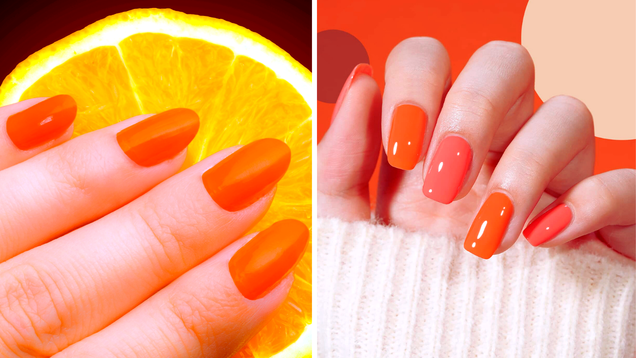  What does orange color nails mean