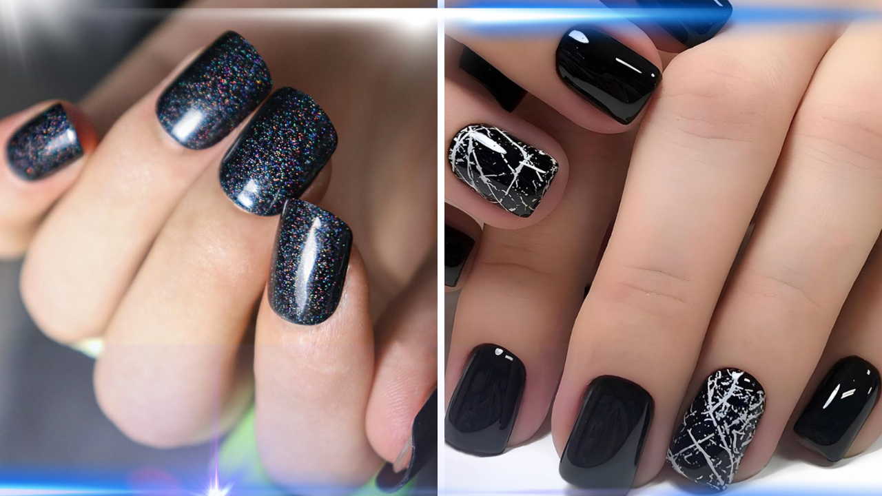 Are Square Short Black Nails Classy?