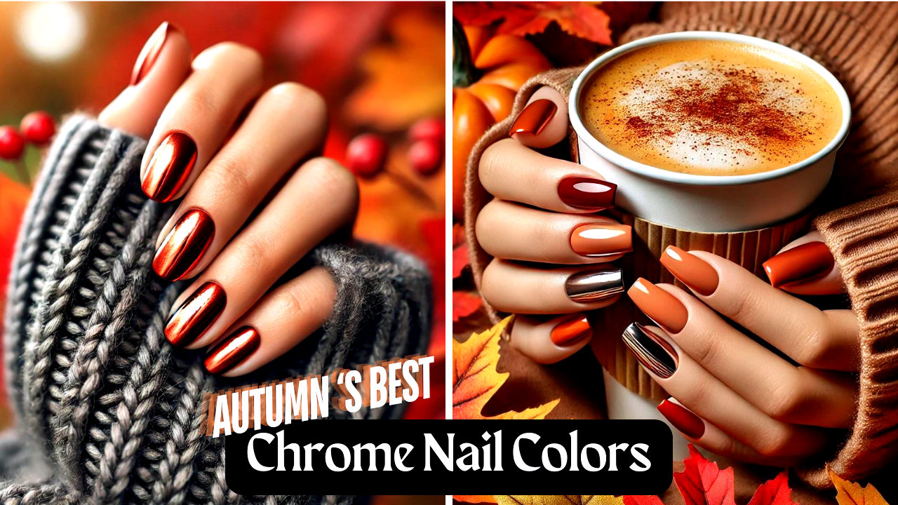 fall chrome nails