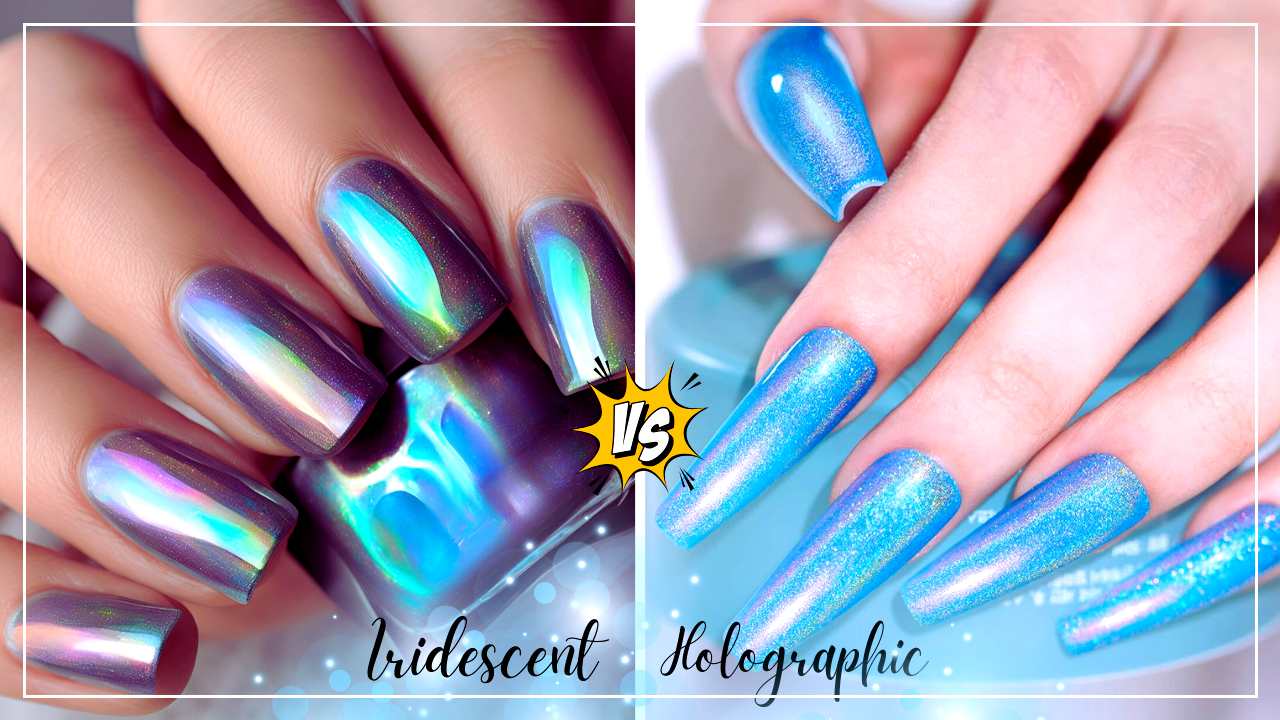 iridescent vs holographic nail polish