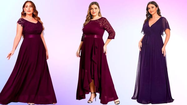 Holiday Glam for Every Curve: Stunning Plus Size Purple Party Dress for Women