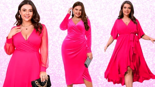 Celebrate in Color: Dazzle in a Hot Pink Plus Size Dress for Holiday Festivities