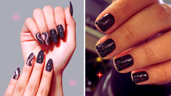 Does Black Glitter Nail Polish Make Your Nails Look Shorter?
